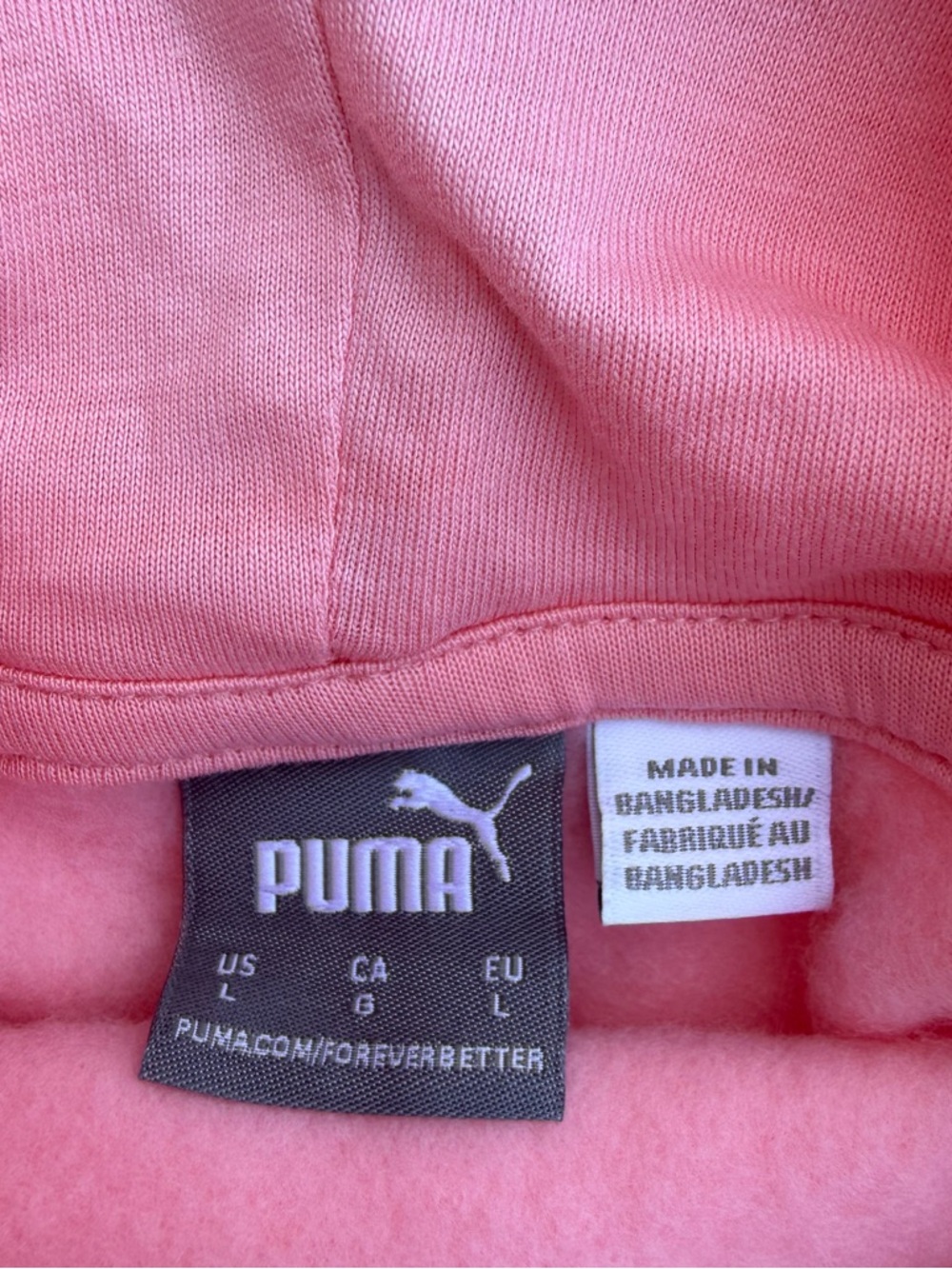 Puma Soft Pink Women's Pullover Hoodie Size Large ( Run Small ) NWOT - Picture 5 of 6